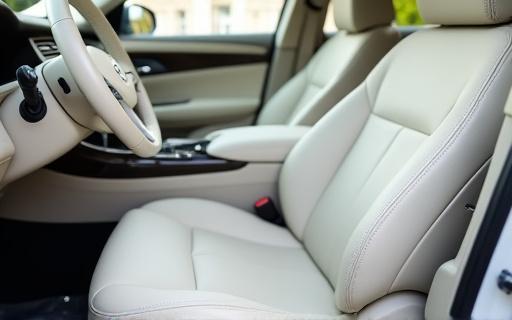 Interni in pelle di un'auto puliti e igienizzati